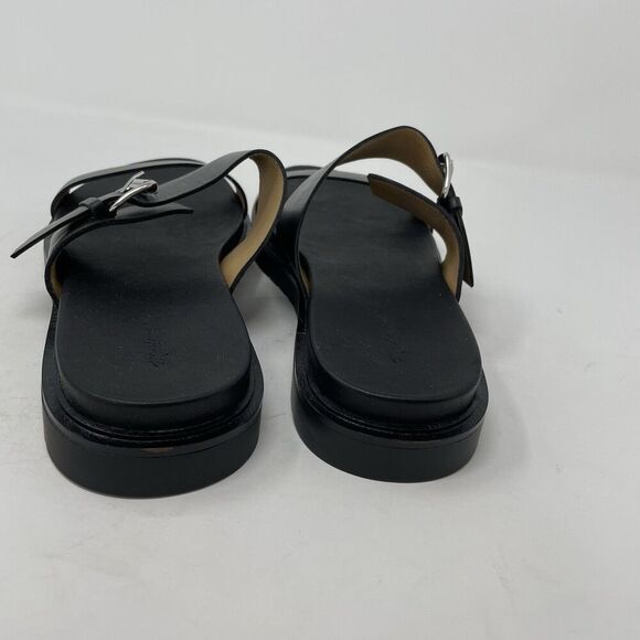 MADEWELL The Dee Slide Sandals Women 10 Black Leather NEW Double Strap NP292 - Picture 5 of 12
